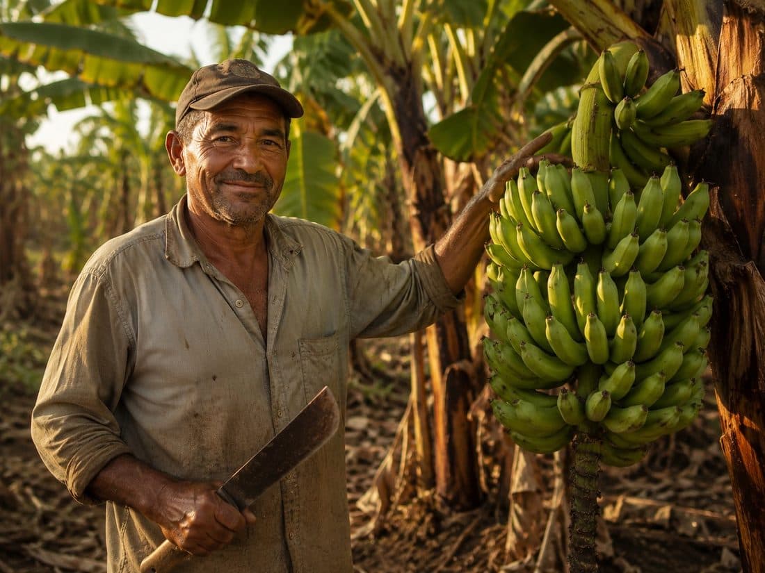 Produtor de banana em Santa Catarina